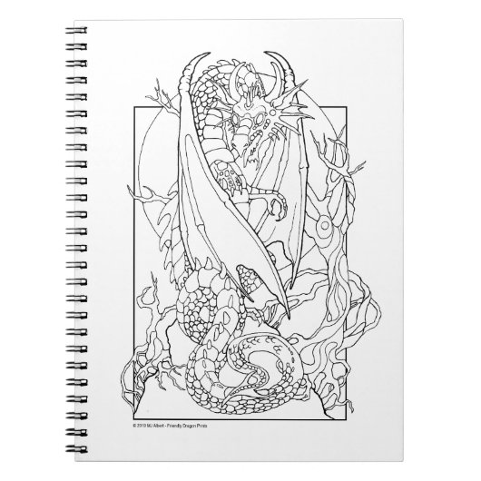 COLOR MEスパイラルノートファンタジードラゴン ノートブック (正面)