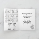 Color Me | Anime Girl and Cupcake Birthday カード (内部)