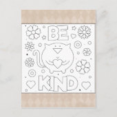 Color Me Be Kind Cat 感動的 Activity Card ポストカード (正面)