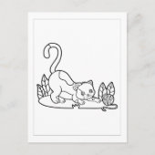 Color Me Cat 遊's Yarn |キッズアクティビティカード ポストカード (正面)