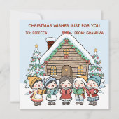 Color Me Christmas Card with Carolers シーズンカード (正面)