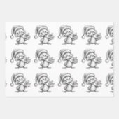 Color me Christmas Goose ラッピングペーパーシート (正面)