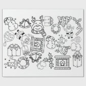 Color Me - Christmas Wrapping紙 ラッピングペーパー (フラット)