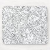 Color Me In・Camellia Flower Pattern マウスパッド (正面)