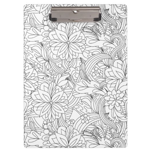 Color Me In・Flower Pattern クリップボード (正面)