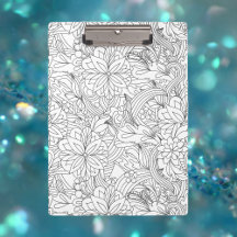 Color Me In・Flower Pattern