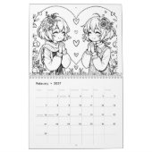 Color Me | LGBTQIA+ Coloring Pages カレンダー (2月 2027)