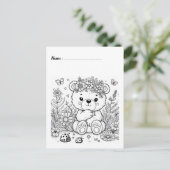 Color Me Panda | Kids Activity Cards ポストカード (スタンド正面)
