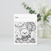 Color Me Panda | Kids Activity Cards ポストカード (スタンド正面)