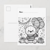 Color Me Panda | Kids Activity Cards ポストカード (正面/裏面)