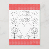 Color Me Trustあなたのハートアクティビティカード ポストカード (正面)