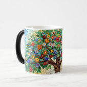 color morphing ceramic mug mosaic tree pattern モーフィングマグカップ (正面左)