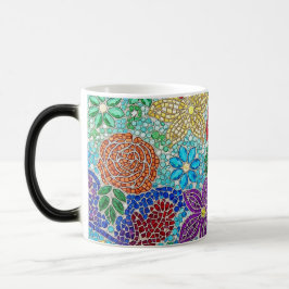 Color morphing modern mosaic design ceramic mug モーフィングマグカップ