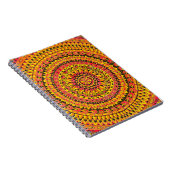 Color Orange Mandala Original Art  ノートブック (右側)
