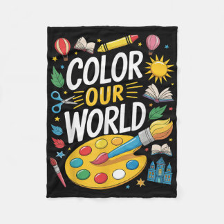 Color Our World Summer 読's 2025アート絵を描のB フリースブランケット