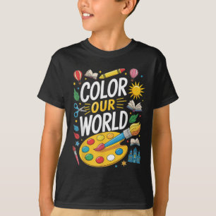 Color Our World Summer 読's 2025アート絵を描のB Tシャツ