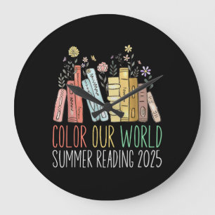 Color Our World Summer 読's 2025 ラージ壁時計