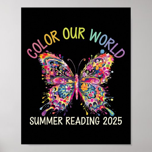 Color Our World Summer 読's Program 2025バター ポスター (正面)