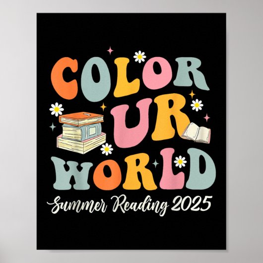 Color Our World Summer 読's Program 2025レトロ ポスター (正面)