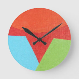 Color Over Time Abstract Round Clock ラウンド壁時計