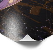 Color Paint Slowly Filling Beautiful Floral Petals フォトプリント (角)