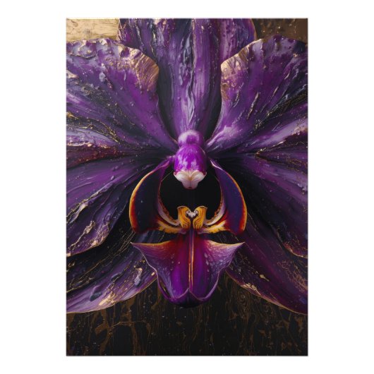 Color Paint Slowly Filling Beautiful Floral Petals フォトプリント (正面)