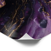 Color Paint Slowly Filling Beautiful Floral Petals ポスター (コーナー)