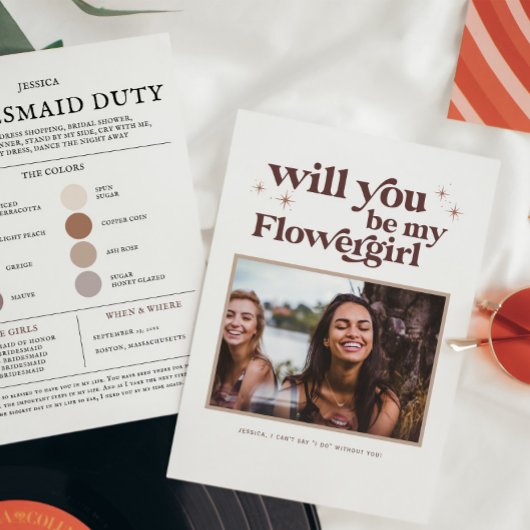 Color Palette Be My Flower Girl提案 案内状