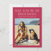 Color Palette Photo Be My Bridesmaid Proposal Card 招待状 (正面)
