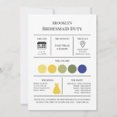 Color Pallet Will You Be My Bridesmaid Proposal 招待状 (裏面)