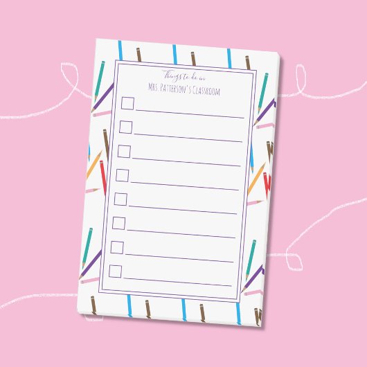 Color Pencilsフレーム先生でポストイットノートを実行 ポストイット