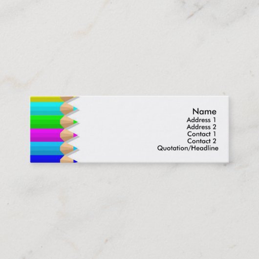 Color Pencilsプロファイルカード スキニー名刺 (正面)