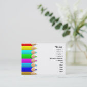 Color Pencilsプロファイルカード 名刺 (スタンド正面)