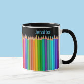 Color Pencils 2文字領域パーソナライズ名句 マグカップ