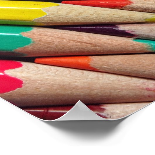 Color pencycrayons背景テクスチャ ポスター (角)
