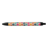 Color Pop Geometric Design – Modern Abstract Style 黒ボールペン (正面)