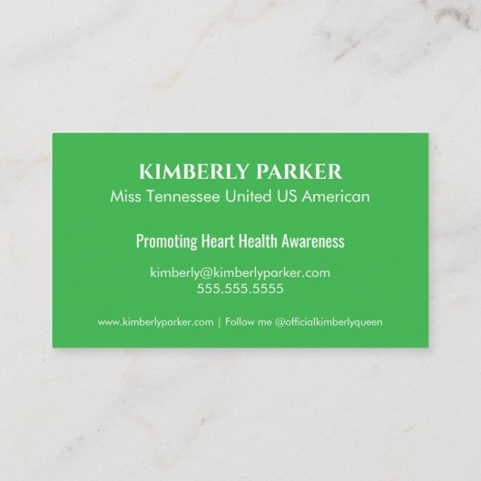 Color Pop Green Gradient Business Card 名刺 (裏面)