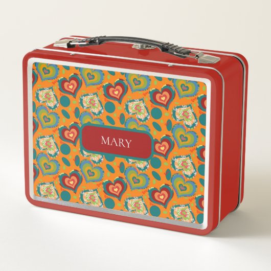Color Pop hearts  メタルランチボックス (裏面)
