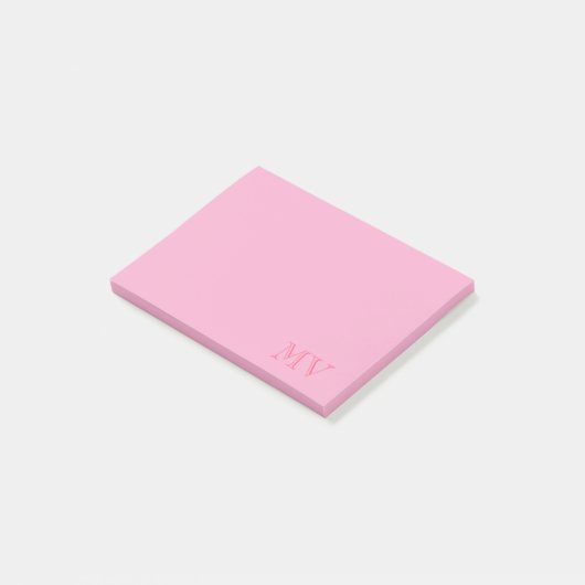 Color Pop Monogram Post-It Notes ポストイット (アングル)
