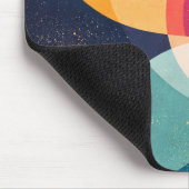 Color Rhythm abstract waves マウスパッド (コーナー)