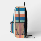 Color Shadeストライプ新学期 プリントバックパック (右)