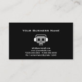 Color Soundwave RockスカルDJ Music Business Card 名刺 (裏面)