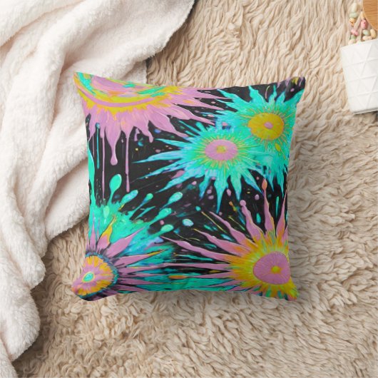 Color Splash Abstract Art クッション (ブランケット)