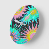 Color Splash Abstract Art ラウンド壁時計 (傾斜)