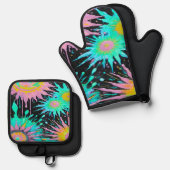 Color Splash Abstract Art 鍋つかみ&鍋敷きセット (正面/裏面)