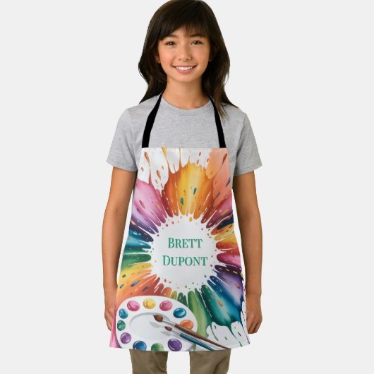 Color Splash Art Birthday Bash エプロン (インサイチュ)
