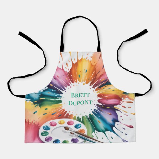 Color Splash Art Birthday Bash エプロン (正面)