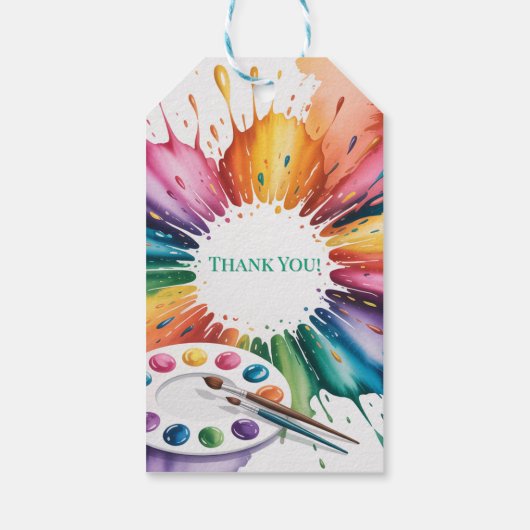 Color Splash Art Birthday Bash ギフトタグ (裏面)