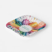 Color Splash Art Birthday Bash ペーパープレート (傾斜あり)