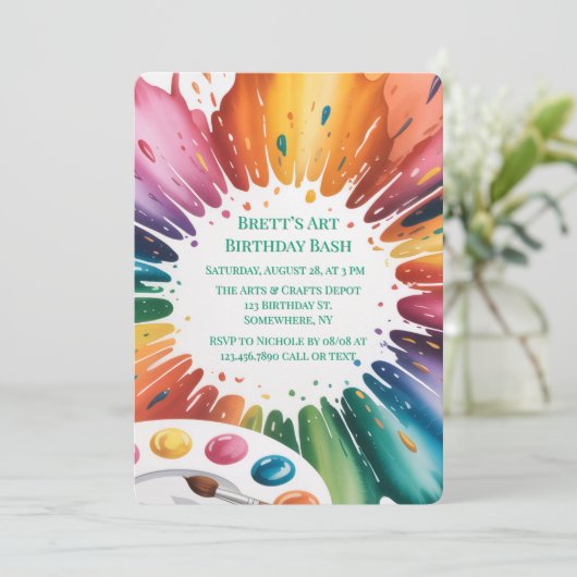 Color Splash Art Birthday Bash 招待状 (スタンド正面)